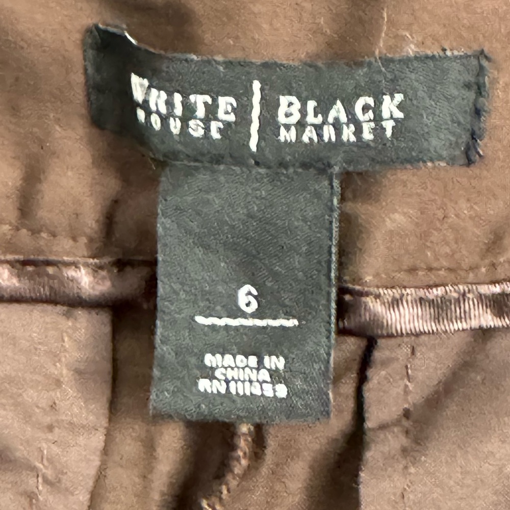 WHBM White House Black Market Brown Shorts Sz 6 Bin A - Picture 2 of 11